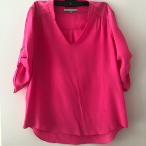 Amanda Uprichard hot pink blouse
